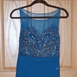 Terani Sheer Bodice Dress